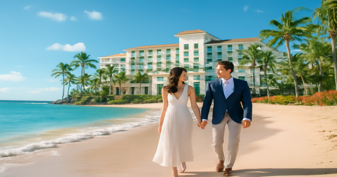 Explore the perfect выбор отеля with a luxurious beach hotel scene, inspiring travel and vacation ideas.