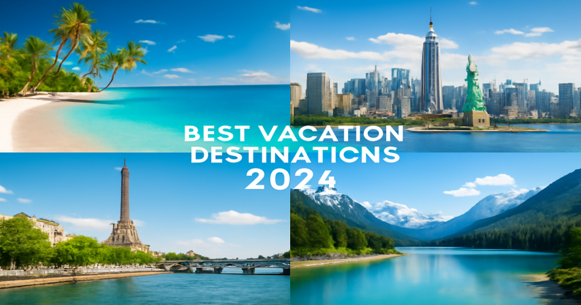 Explore лучшие направления отпуска for 2024 with vibrant beaches and iconic city landmarks.