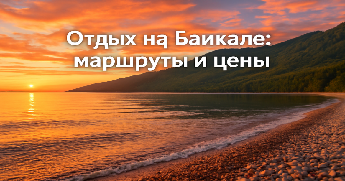 Stunning sunset at Lake Baikal, perfect for 'Отдых на Байкале: маршруты и цены' exploration.