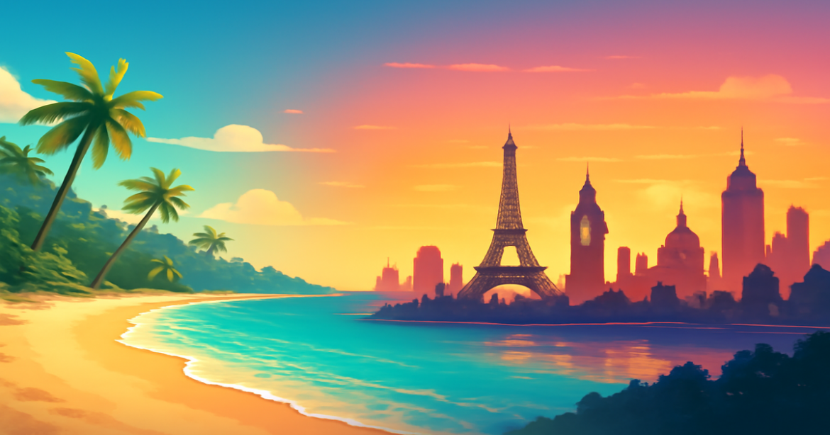 Explore сезонность отдыха with stunning travel destinations and vibrant landscapes in this inspiring image.