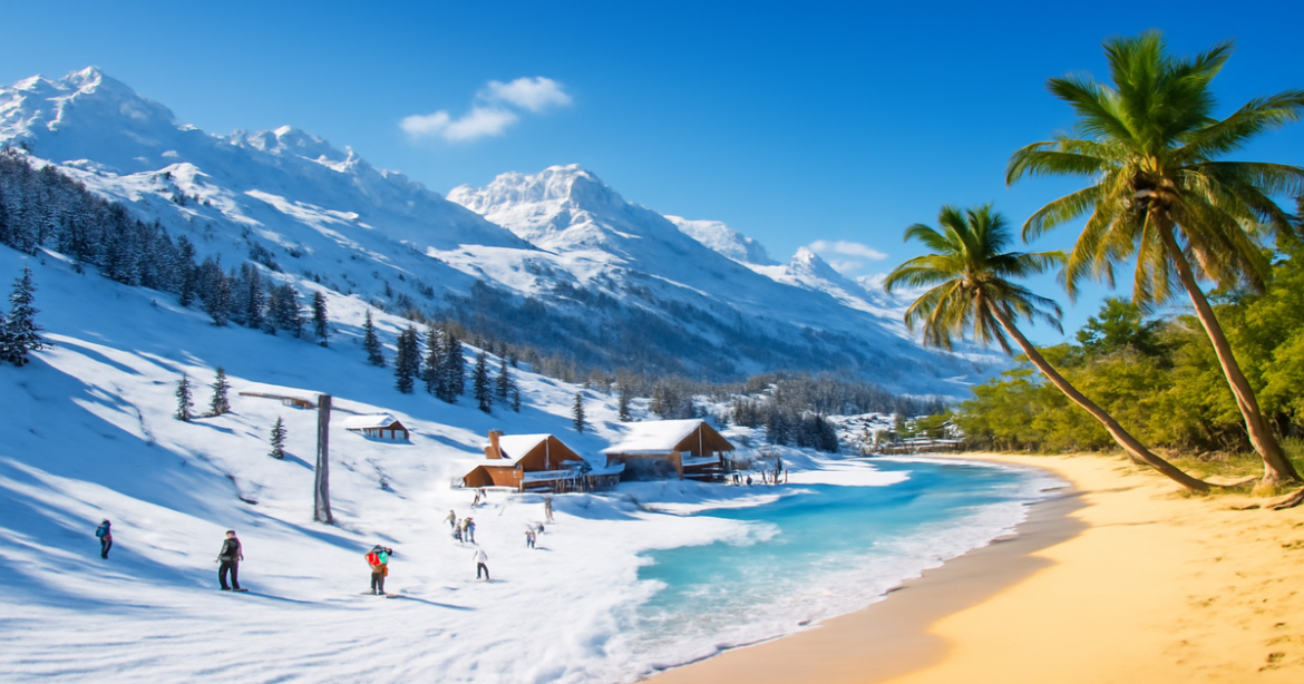Explore diverse зимний отдых options from ski resorts to warm beach destinations in 2026.