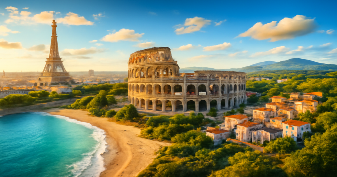 Explore popularные направления в Европе with breathtaking cityscapes and tranquil beaches.
