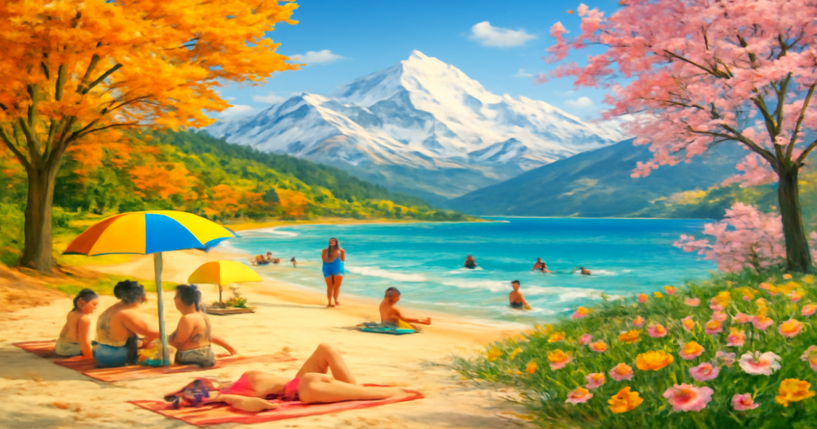 Discover что посмотреть туристу with a vibrant seasonal travel landscape showcasing diverse destinations.