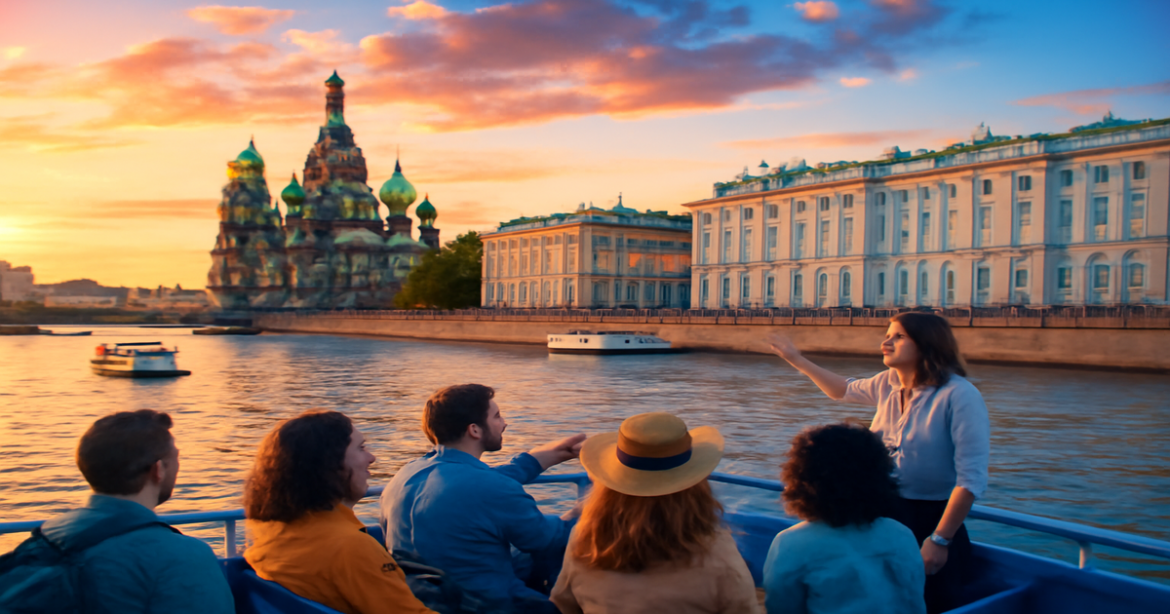 Explore the beauty of Санкт-Петербург экскурсии through iconic landmarks and stunning sunsets.
