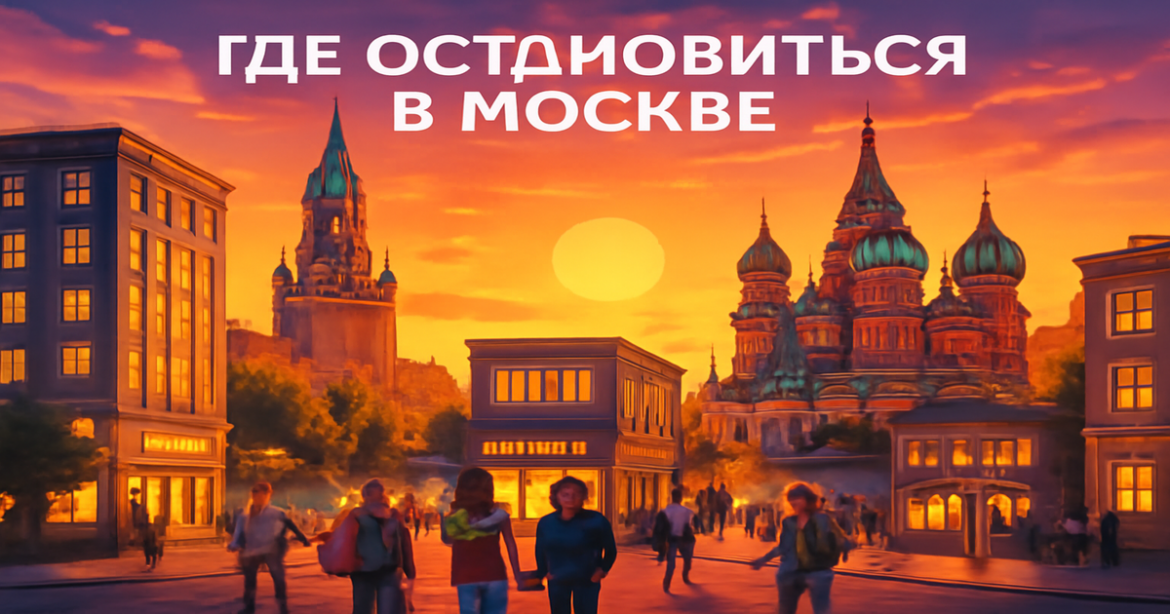 Explore where to stay in Moscow with a vibrant cityscape of hotels and hostels.