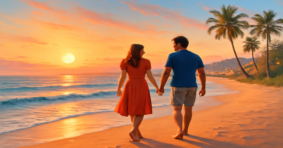 Explore the beauty of travel with this serene beach scene, perfect for choosing a место для отдыха.