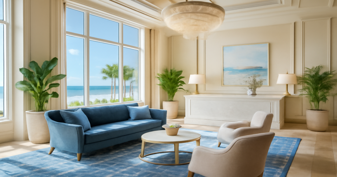 Explore the perfect выбор отеля with a stunning hotel lobby inviting you to relax and enjoy your vacation.