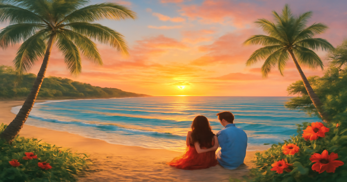 Inspiring beach scene for choosing the perfect курорт for summer vacations.