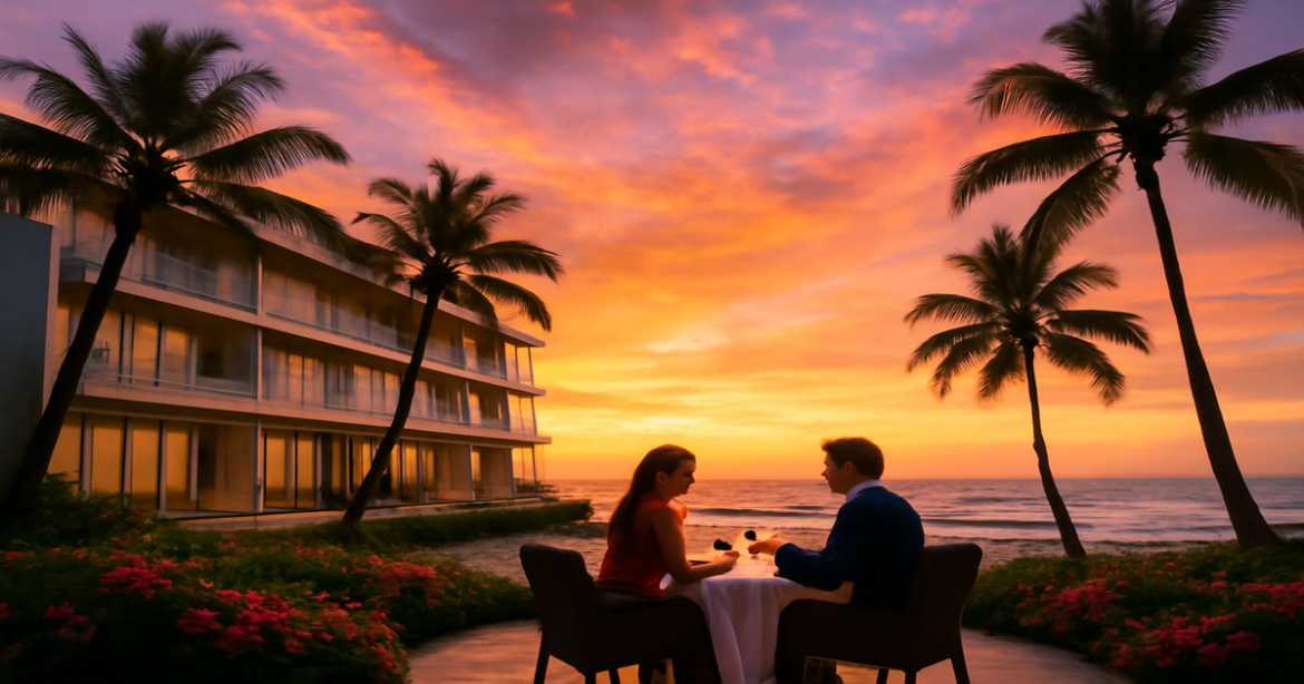 Stunning beach hotel example for выбор отеля, perfect for a dream vacation.