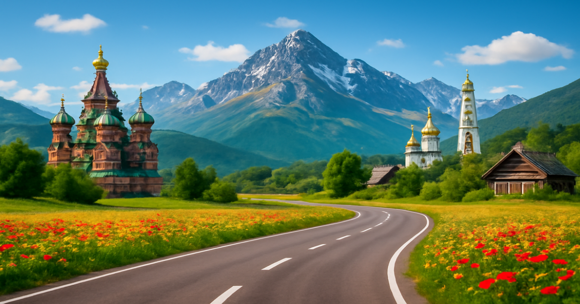 Discover unique маршруты по России in this inspiring travel landscape showcasing diverse destinations.