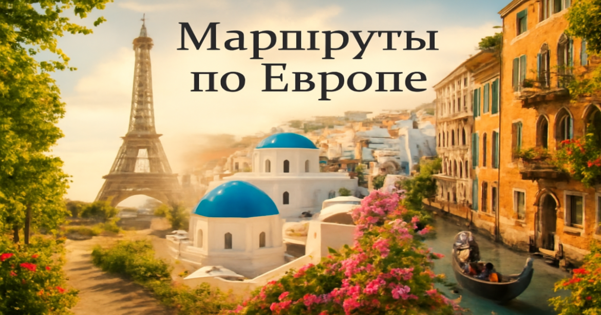 Explore stunning 'маршруты по Европе' capturing classic cities and hidden gems in one inspiring image.