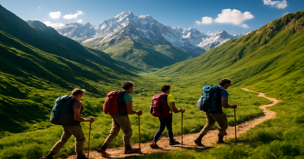 Explore stunning маршруты по Кавказу with inspiring hiking trails and breathtaking mountain views.