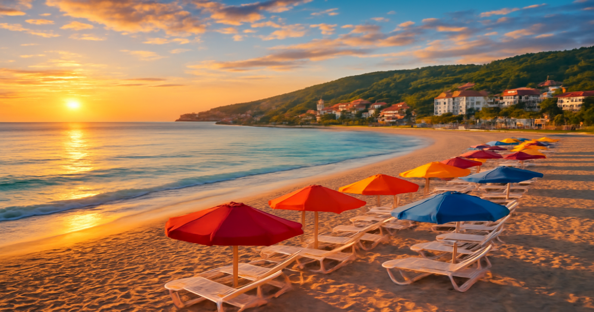 Breathtaking view of the Black Sea coastline, perfect for отдых на Черном море.