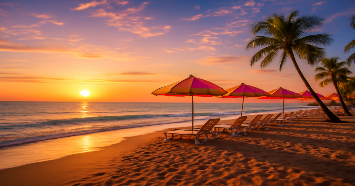 Beautiful beach scene in Sochi, ideal for a relaxing пляжный отдых Сочи getaway.