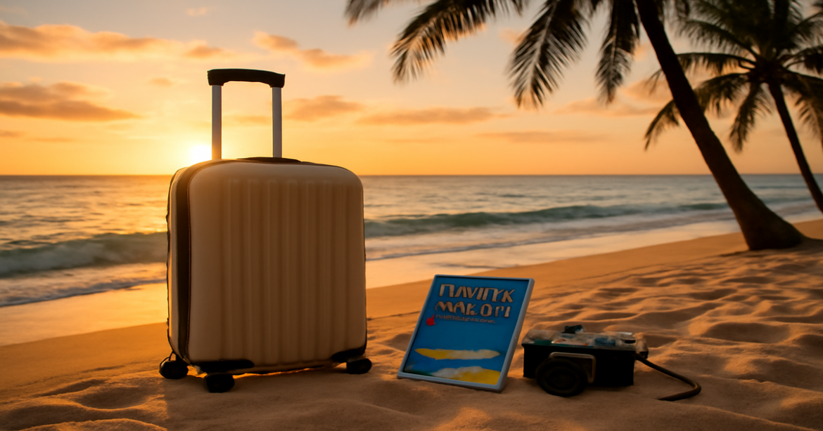 Inspiring beach scene highlighting подготовка к поездке for a successful vacation.