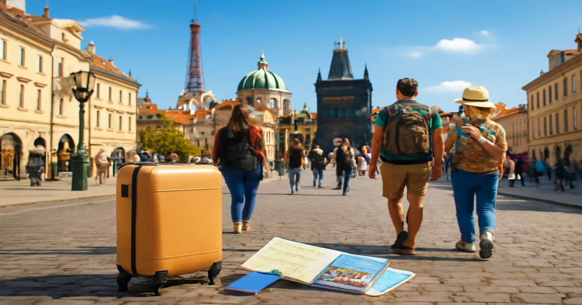 Inspiring image of a European city, reflecting подготовка к поездке for travelers.