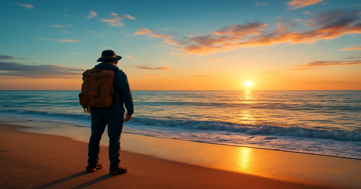 Inspiring image showcasing preparation for a самостоятельная поездка at a beautiful beach.