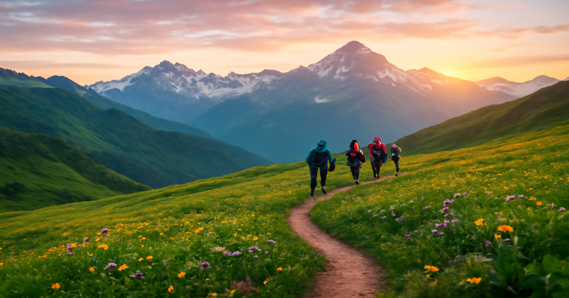 Stunning Caucasus mountains landscape, ideal for путешествия по Кавказу adventures.