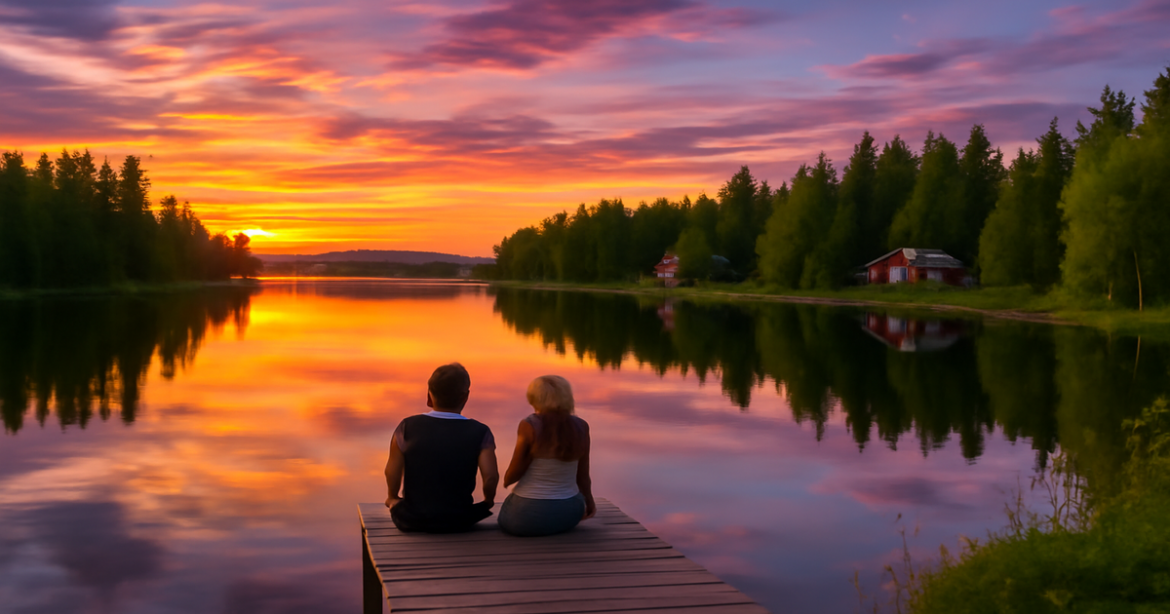A breathtaking view of Finland, ideal for a путеводитель по Финляндии showcasing nature and tranquility.