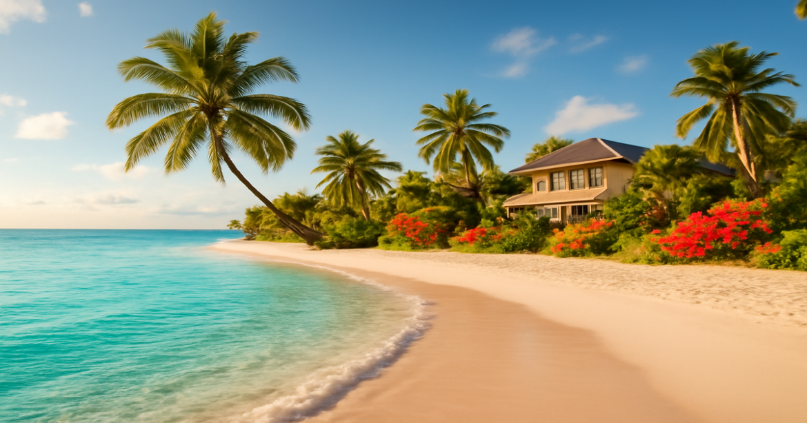 Explore beautiful курорты мира with this stunning beach resort image perfect for vacation inspiration.