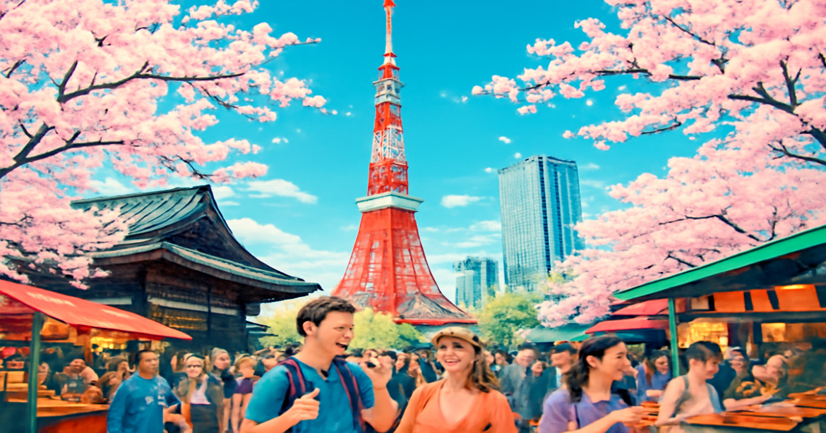 Explore Tokyo's blend of history and modernity in this stunning travel scene.