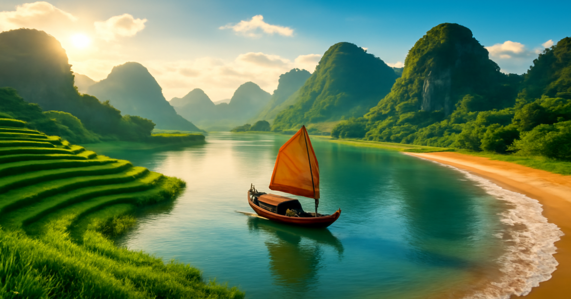 Explore Vietnam's beauty with our путеводитель по Вьетнаму, featuring stunning landscapes and cultural highlights.