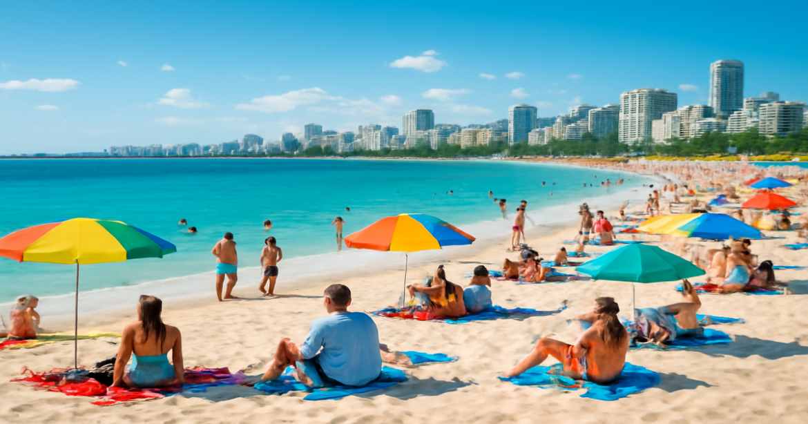 Inspiring beach scene representing бюджетное путешествие, capturing the joy of affordable travel.