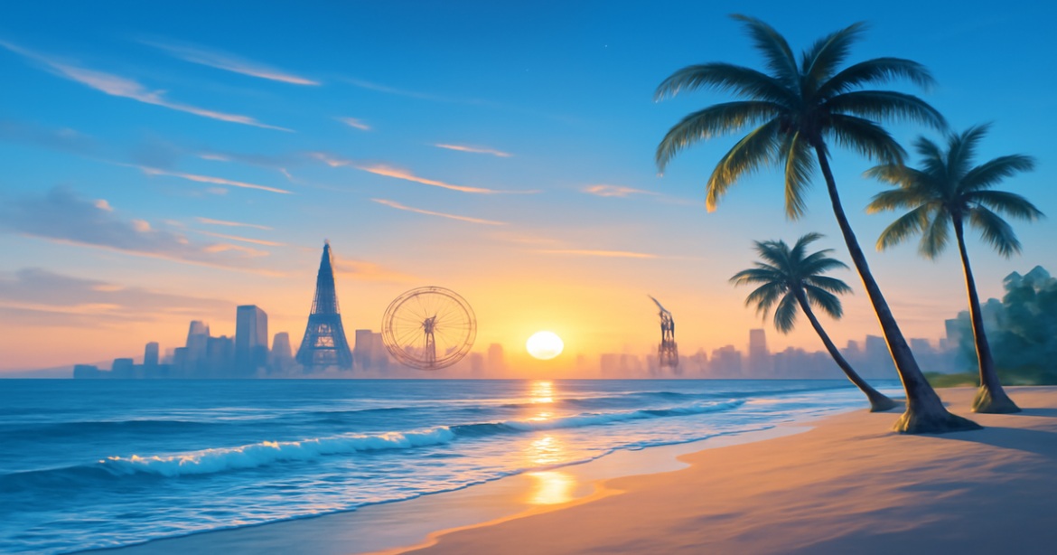 Stunning beach scene illustrating сезонность отдыха for planning vacations in 2026.