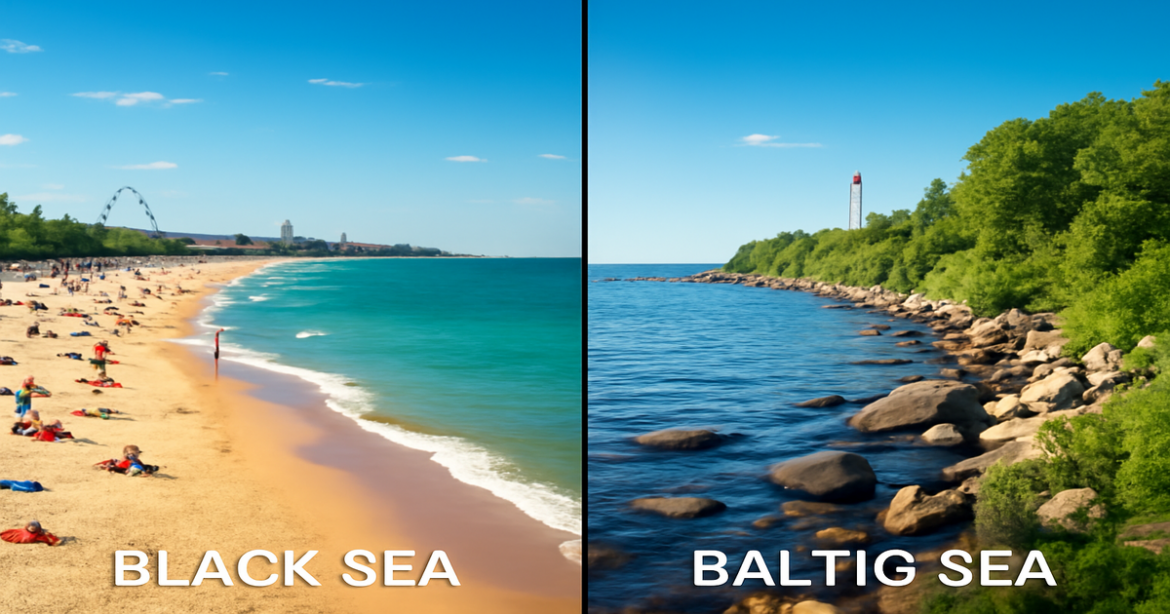 A captivating comparison of the Black Sea and Baltic Sea for travel inspiration.