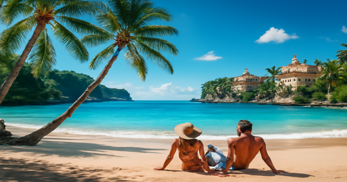 Inspiring image of курортов comparison featuring beaches of Сочи, Кипр, and Бали for travel enthusiasts.