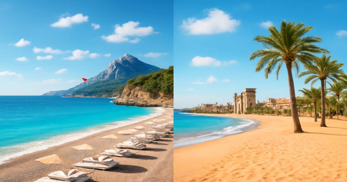 Explore Turkey or Egypt for your next vacation with stunning beach views and cultural landmarks.