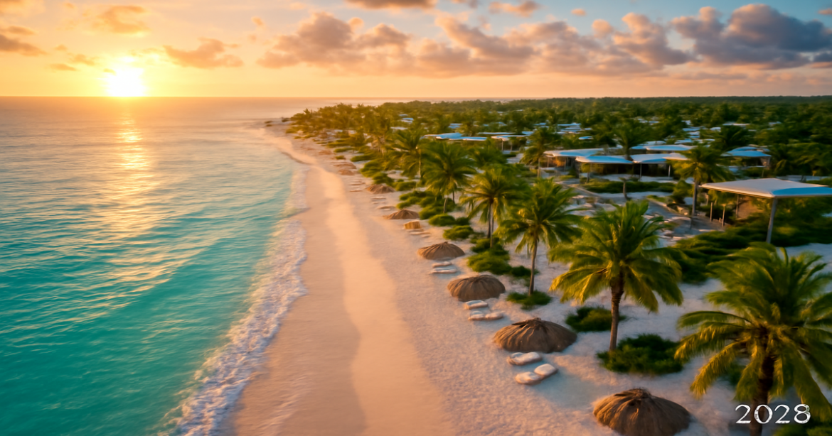 A captivating beach resort scene, showcasing the best пляжные курорты for 2026 travel inspiration.