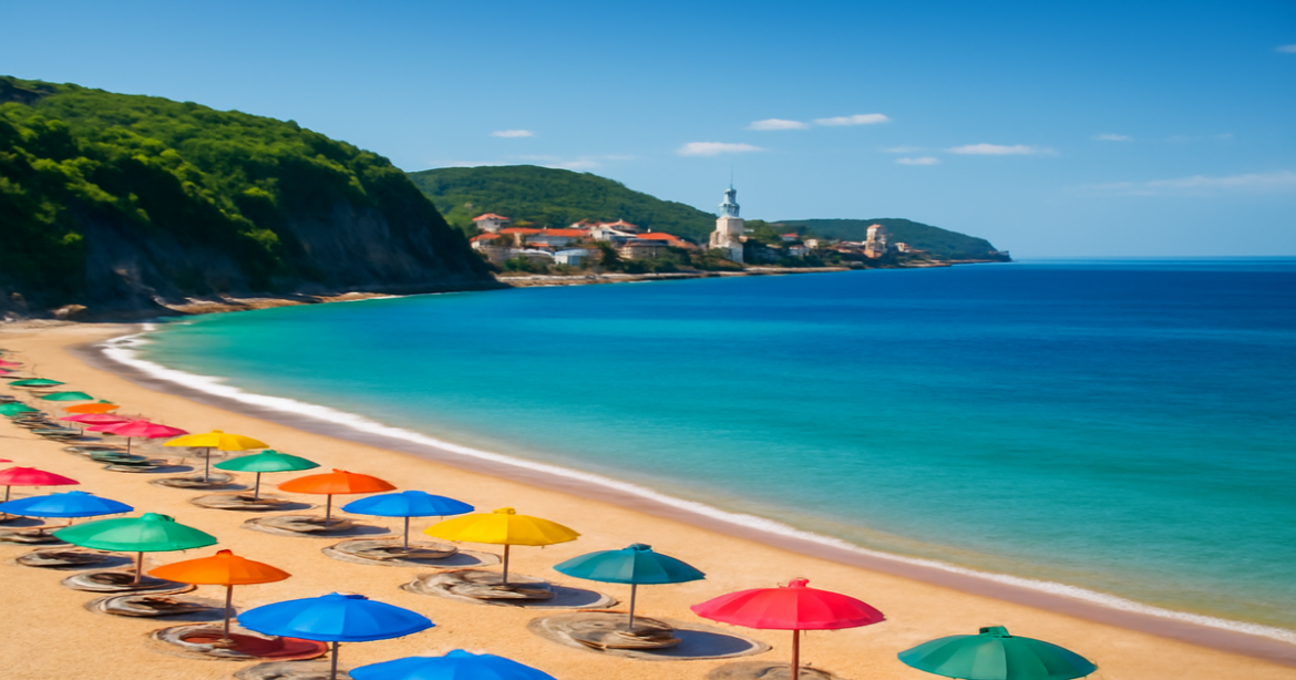 Explore breathtaking пляжные курорты России with stunning beaches and vibrant coastal views.