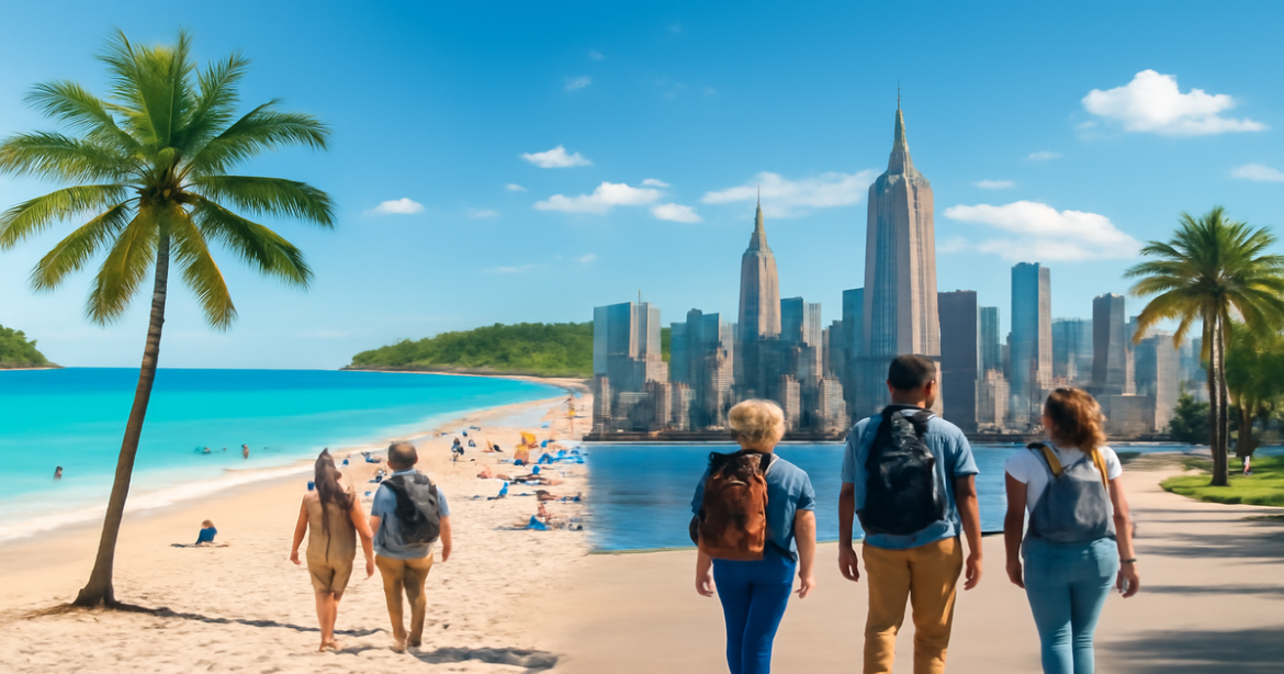 A captivating image for сравнение туристических направлений, highlighting diverse vacation spots.