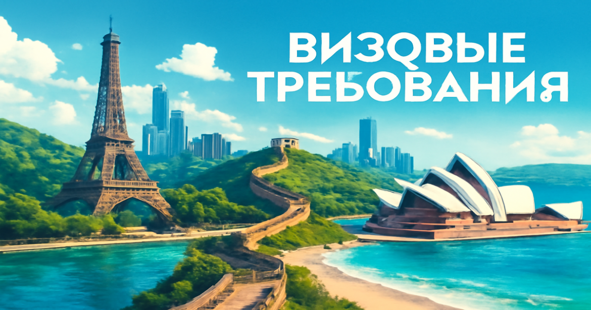 A captivating travel image highlighting iconic landmarks and визовые требования for popular destinations.
