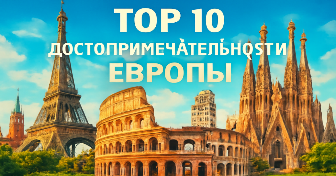 Explore the top 10 достопримечательности Европы in a stunning travel image, perfect for inspiration.