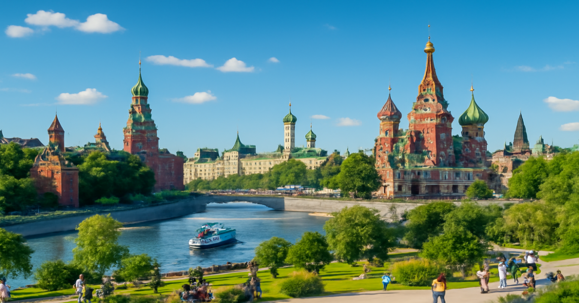 Explore the top 10 достопримечательности Москвы with a stunning cityscape view.
