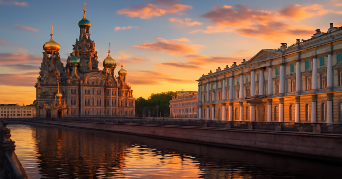 Explore экскурсионные маршруты Санкт-Петербурга with stunning views of iconic landmarks.