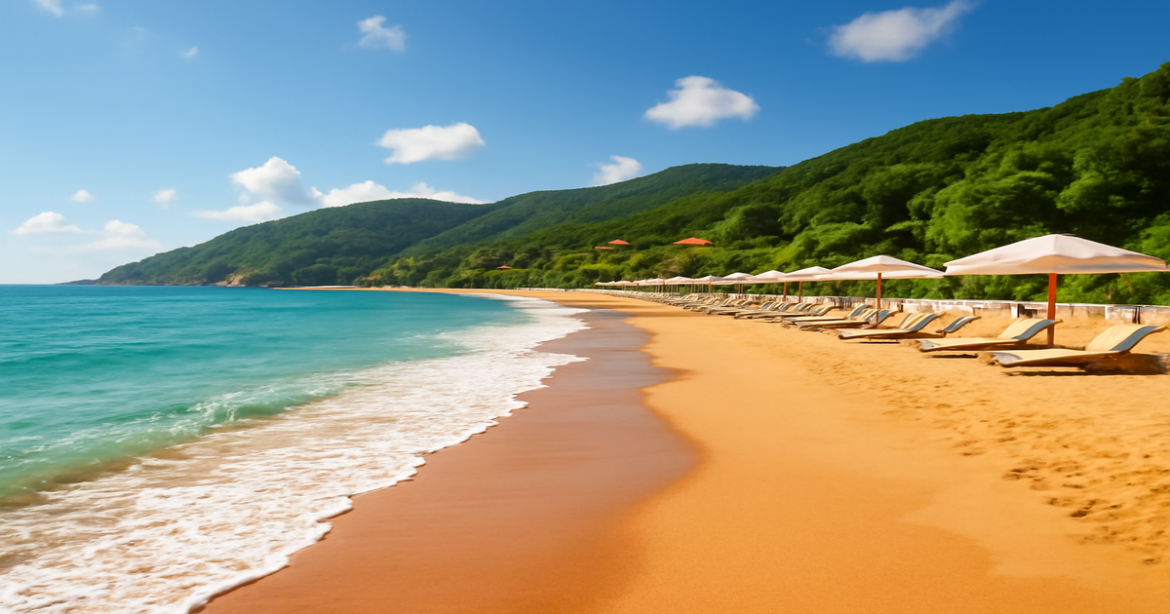 Explore отдых на море в России with beautiful beach resorts and stunning coastal views.