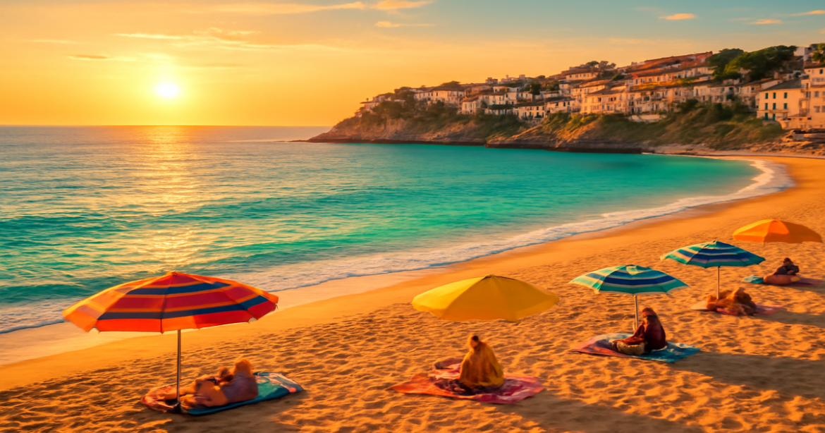 Explore breathtaking beach scenes for пляжный отдых в Испании with stunning sunsets and vibrant landscapes.