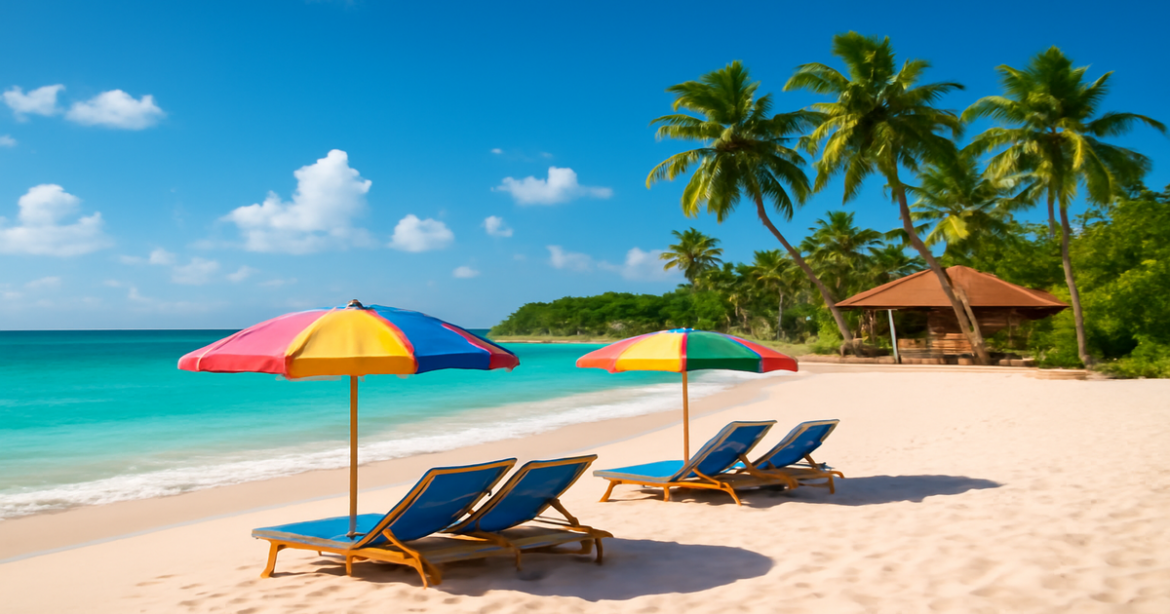 Beautiful beach scene ideal for пляжный отдых, showcasing a serene coastline and inviting atmosphere.