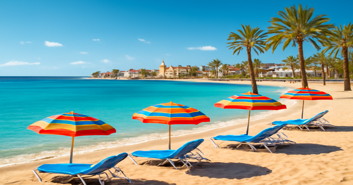 Explore the beauty of пляжный отдых зимой with a serene beach scene featuring turquoise waters.