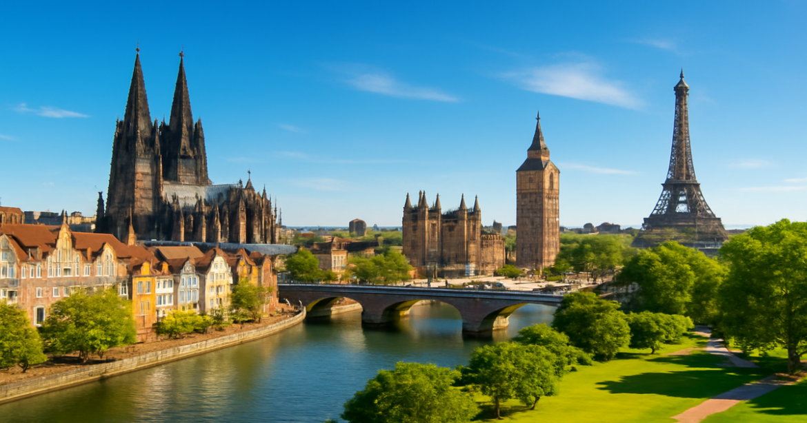 Explore the beauty of top 5 туристические маршруты по Европе with iconic landmarks and vibrant cityscapes.
