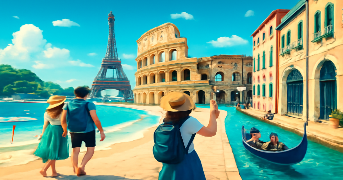 Explore важные визы в Европу with stunning views of iconic landmarks and travel scenes.