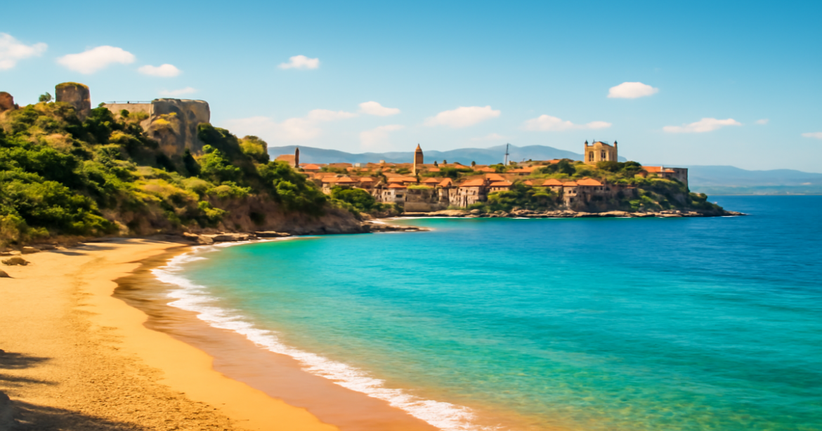 A beautiful view of Turkey's coast, showcasing the allure of визы в Турцию and its stunning travel destinations.