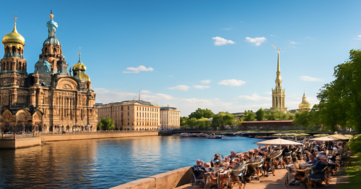 Explore чем заняться в Санкт-Петербурге with this inspiring view of its iconic landmarks.