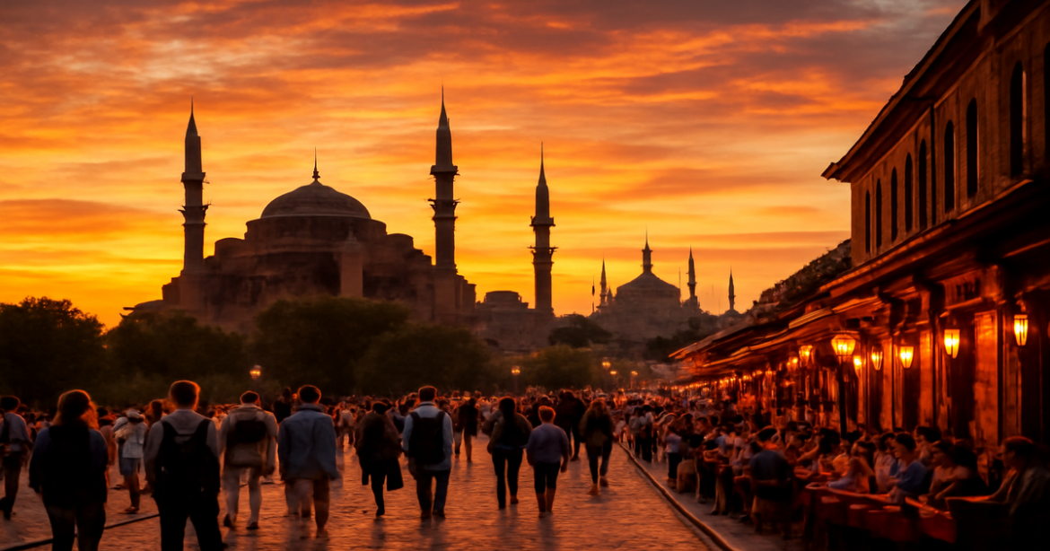 Discover the beauty of Стамбул with stunning landmarks and vibrant street life.