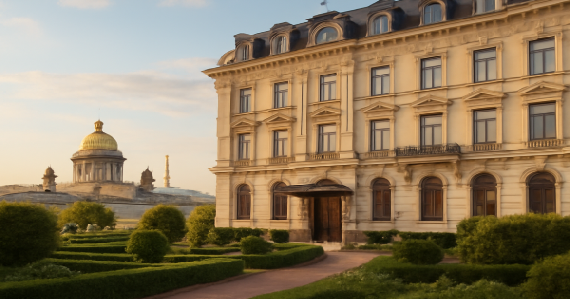 Explore the best отели Санкт-Петербурга with this stunning hotel view in the heart of the city.