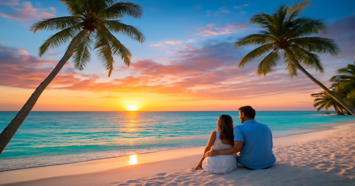 Inspiring beach scene representing выбор места для отпуска in 2026, perfect for vacation planning.