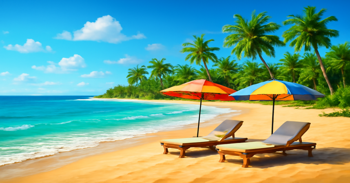 Inspiring summer beach resort image highlighting выбор курорта for a perfect vacation.